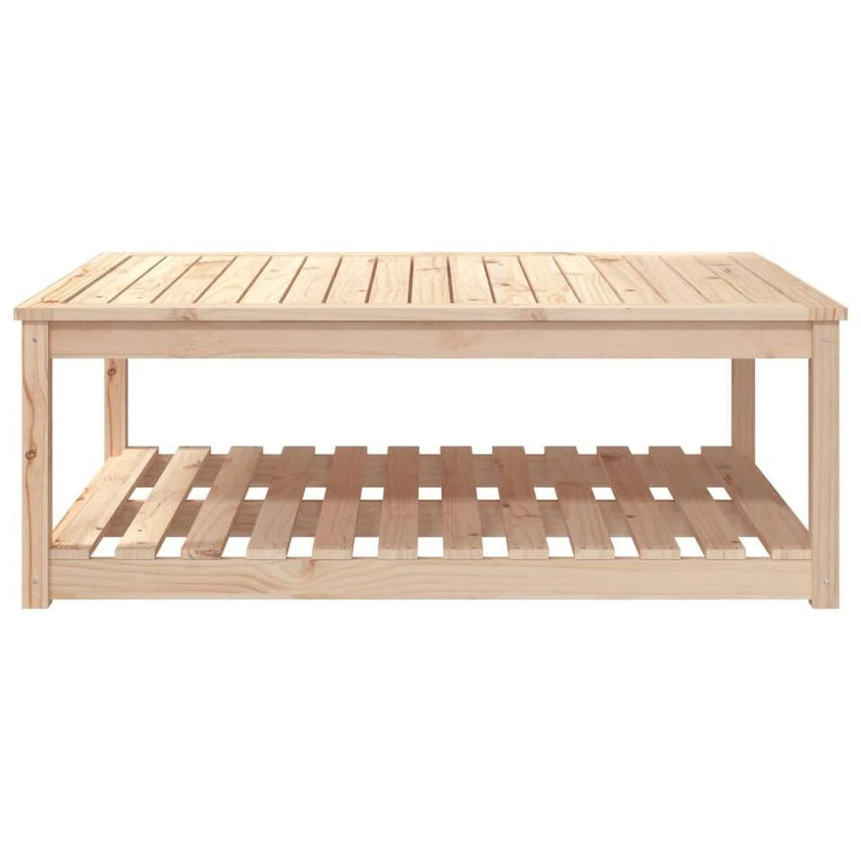 VidaXL - Loungetafel Met Opbergruimte - Naturel - Grenenhout - 121x82,5x45 Cm 5 VidaXL - Loungetafel Met Opbergruimte - Naturel - Grenenhout - 121x82,5x45 Cm - Afbeelding 5