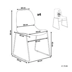PANORA - Eetkamerstoel Set Van 4 - Beige - Plastic -VIDAXL Winkel 66d73eb5bf1e452880685bc969a90949