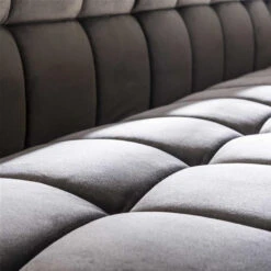 Industriële Eetkamerbank Romy Velvet 180 Cm Grijs - 190x180x81 Cm - Stof - Grijs -VIDAXL Winkel 66fbe934ecd146cc89902156a11dfee2