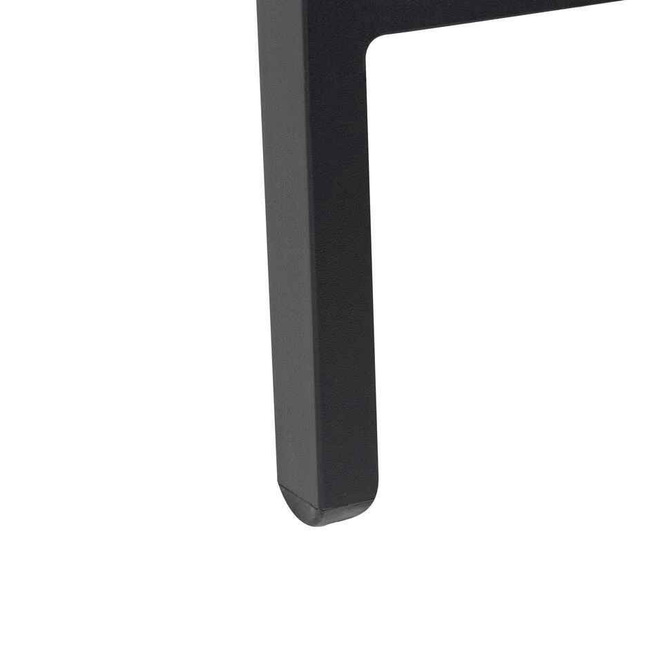 MARCEDDI -Tuinstoel Met Voetenbank - Zwart - Textileen 12 MARCEDDI -Tuinstoel Met Voetenbank - Zwart - Textileen - Afbeelding 12