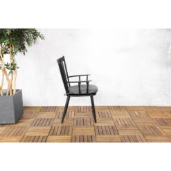 Sens-Line - Amsterdam Tuinstoel Zwart - Aluminium - Set Van 2 -VIDAXL Winkel 67a833e7f84d49588a514d2e2d011ee5