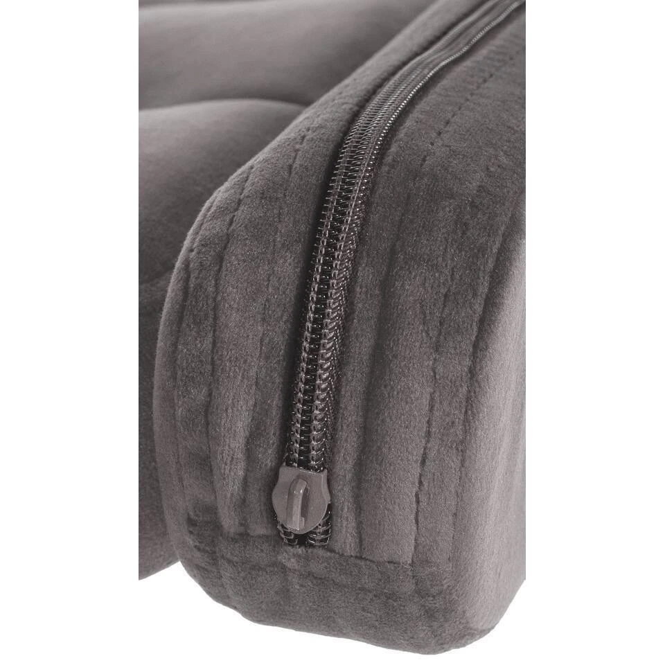 CLP Barkruk Dublin Chroom Frame - Fluweel - Grijs 5 CLP Barkruk Dublin Chroom Frame - Fluweel - Grijs - Afbeelding 5