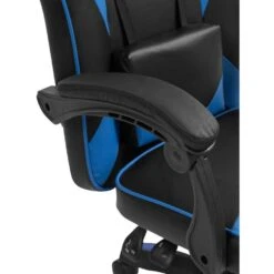 CLP Bureaustoel Orkney Zwart Frame - Kunststof - Zwart/blauw -VIDAXL Winkel 6903cad529cb48799e3b769409799079