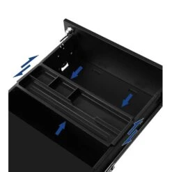 Bureau Ladeblok Verrijdbaar Incl. Slot - 55x45x39cm - Zwart -VIDAXL Winkel 691851beb37943ce9c09abb833abefc2