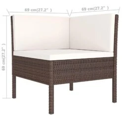 VidaXL - Loungeset - Bruin - Poly Rattan - 6 Stuks - Met Kussens -VIDAXL Winkel 691c41af9e404d139ecfa5cc64a41cb5