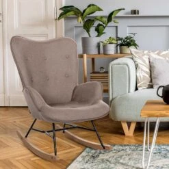 CLP Schommelstoel Sanka Stof - Taupe -VIDAXL Winkel 698b99b249244ada86b4b089f67b7154