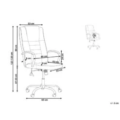 Beliani Bureaustoel GRANDEUR - Zwart Kunstleer -VIDAXL Winkel 6a175f1581464dc7bb072422a56c8d59