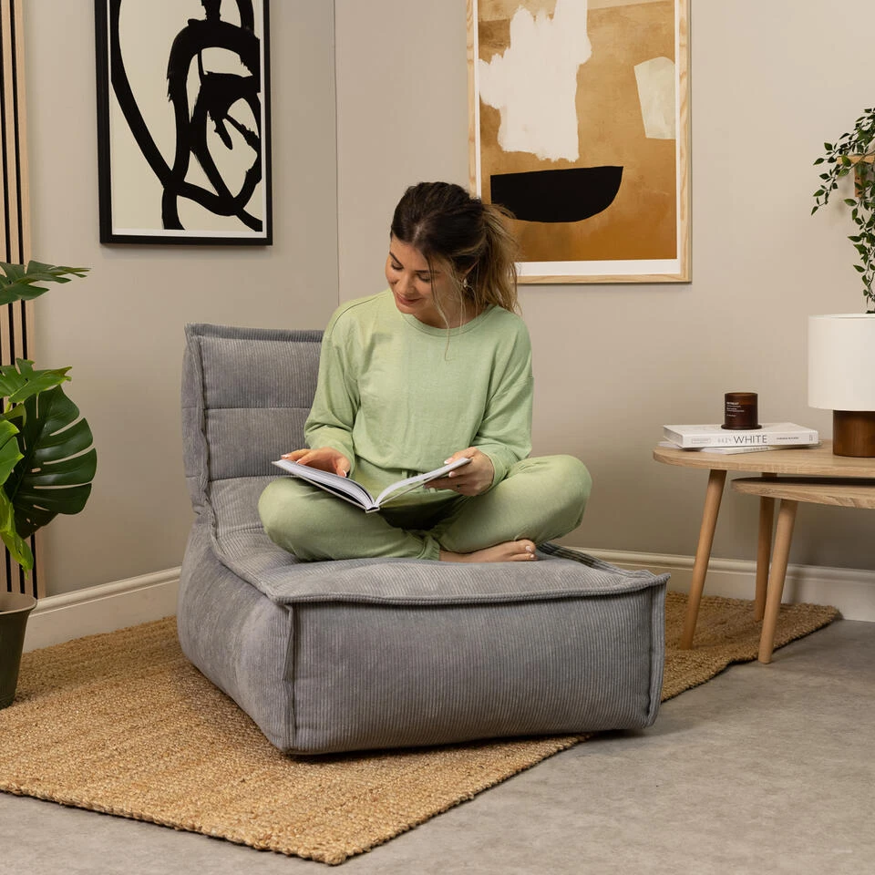 Icon Zitzak Lounger Otto - Corduroy Zitzak Volwassenen - Grijs 2 Icon Zitzak Lounger Otto - Corduroy Zitzak Volwassenen - Grijs - Afbeelding 2