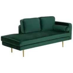 MIRAMAS - Chaise Longue - Smaragdgroen - Rechterzijde - Fluweel -VIDAXL Winkel 6adfd6db200e4d25936fb6dcaf7f14aa