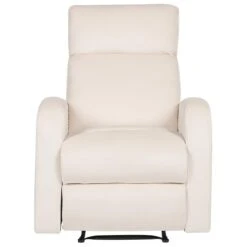 VERDAL - Relaxfauteuil Handmatig - Wit - Fluweel -VIDAXL Winkel 6b6bc6fb12824eebbf307122755c51fa