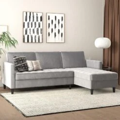 Presley - 3-zits Hoekslaapbank Met Opbergruimte In Grijs Fluweel 6 Presley - 3-zits Hoekslaapbank Met Opbergruimte In Grijs Fluweel -VIDAXL Winkel 6b80ee434f6141fcaa44ebe3cfe8a4bd