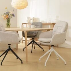 Nolon Nola-Mia Eetkamerstoel Grijs - Draaibaar - Armleuning - Zwart -VIDAXL Winkel 6bb4f81cd0d34f7f8dd486e3a3f1b9d2