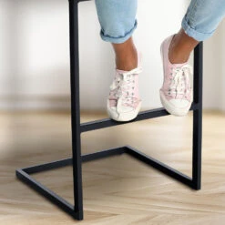 CLP Barkruk Hopewell Zwart Frame - Fluweel - Creme -VIDAXL Winkel 6bcb464e6757472fa35c2260c66af41f