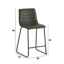 Industriële Barkruk Mark Zwart - Zithoogte 65 Cm - Kunstleder - Zwart -VIDAXL Winkel 6ca7b91ea6d14a11a37f30c6081c925f