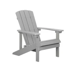 Beliani Tuinstoel ADIRONDACK - Grijs Kunsthout -VIDAXL Winkel 6cf0a11ac6464245bda7befa4bfc4d82
