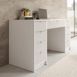 Meubella - Bureau Tavares 2 - Wit - 154 Cm -VIDAXL Winkel 6cf175710bd54bc89f2b6c5ddf6e3320