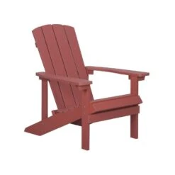Beliani Tuinstoel ADIRONDACK - Rood Kunsthout -VIDAXL Winkel 6d01865fb12c4aeb994d15b3cbe6ef71