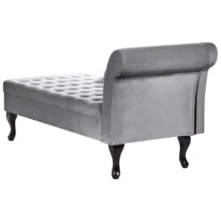 PESSAC - Chaise Longue - Lichtgrijs - Rechterzijde - Fluweel -VIDAXL Winkel 6d8a3445cb554bf0aec1daaa82fa156d