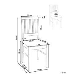 ORONO - Eetkamerstoel Set Van 2 - Donkergroen - Hout -VIDAXL Winkel 6e2667149d6c44ef8356a5891ae200ba