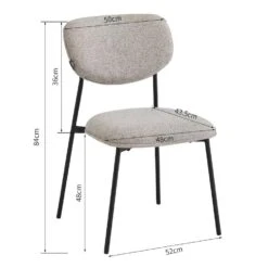 Amalia - Eetkamerstoelen - Set Van 2 - Bruin - Stof -VIDAXL Winkel 6e29f248fa3041b0a64979696fa9c097 1