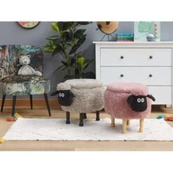 SHEEP - Hocker - Roze - Polyester -VIDAXL Winkel 6edc24cb812a41b18eb204c2c84fa4b6