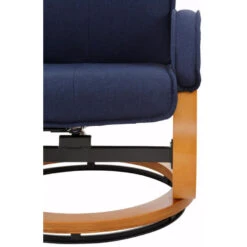 Paris - Fauteuil + Kruk Donkerblauwe Stoffen -VIDAXL Winkel 6f82f6ea89b04775982b8d6380a0e8fe