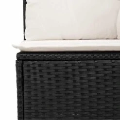VidaXL Loungebank 2 Zits Met Crème Kussens Poly Rattan - Zwart 110x62x69 Cm 12 VidaXL Loungebank 2 Zits Met Crème Kussens Poly Rattan - Zwart 110x62x69 Cm -VIDAXL Winkel 702e0efcded647c6ba0f5e49609910ee 1