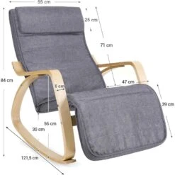 Parya Home Fauteuil Schommelstoel Grijs -VIDAXL Winkel 7066ac0243164ca5be0cfbcc6aaf4e4d