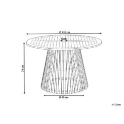 AGELLO - Tuintafel - Lichthout - ⌀ 120 Cm - Acaciahout 9 AGELLO - Tuintafel - Lichthout - ⌀ 120 Cm - Acaciahout -VIDAXL Winkel 70de44781b014942ac4834b387a41a1c