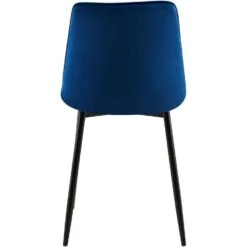 CLP Set Van 2 Eetkamerstoel Gifford Mat Zwart Frame - Fluweel - Donkerblauw -VIDAXL Winkel 711b39cdfbf04f04ab31ad2d3d8125a4