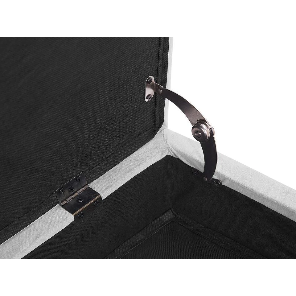 PESSAC - Chaise Longue - Grijs - Rechterzijde - Fluweel 8 PESSAC - Chaise Longue - Grijs - Rechterzijde - Fluweel - Afbeelding 8