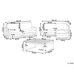 TIMOR II - Tuinset Voor 4 - Lichthout - Gecertificeerd Acaciahout -VIDAXL Winkel 71e0b0d8548b4c458a56f87ff96de64c