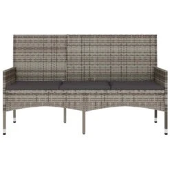 VidaXL - Tuinbank 3-zits Met Kussens - Grijs Poly Rattan - 140x51x85 Cm 11 VidaXL - Tuinbank 3-zits Met Kussens - Grijs Poly Rattan - 140x51x85 Cm -VIDAXL Winkel 72a9526f31764310a8ace74f0ac11758
