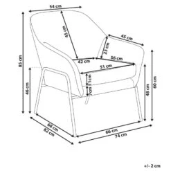 VEDDIGE - Fauteuil - Beige - Polyester -VIDAXL Winkel 72e739f9c62f409986922c47e8a209f0