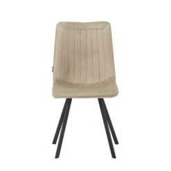 Eetkamerstoel Jimmy Velvet Taupe - Stof - Taupe -VIDAXL Winkel 73063ed373734a91aa112804584fb8db