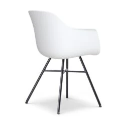 Nolon Noa-Liz Eetkamerstoel Wit - Lichtgrijs Kussen - Zwarte Poten -VIDAXL Winkel 733ccabdf9484190bfea2b70baa378aa