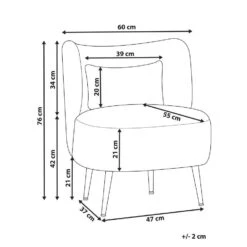 OTSBY - Fauteuil - Beige - Bouclé -VIDAXL Winkel 73a2579ed7f845e3b1d64fa3fe75bd43