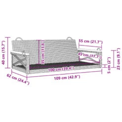 VidaXL - Schommelbank - Zwart - Poly Rattan - 62 X 109 X 40 Cm 17 VidaXL - Schommelbank - Zwart - Poly Rattan - 62 X 109 X 40 Cm -VIDAXL Winkel 740698d59ca14012b86b8774da955505