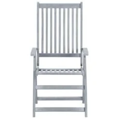 VidaXL Tuinstoelen 2 St Verstelbaar Massief Acaciahout Grijs -VIDAXL Winkel 74672dc1b00d4da6bbfccdd712eb0f00