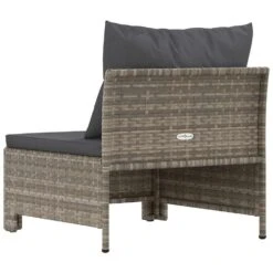 VidaXL - Tuinbank - Grijs - Poly Rattan - Met Kussens -VIDAXL Winkel 757258e0984e48cba7070969922bac01