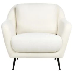 EIBY - Fauteuil - Wit - Chenille -VIDAXL Winkel 7594169d6f88436fab7db7c7fb822d69