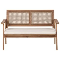 ARENELLA - Loungeset 4-zits - Lichthout/Beige - Acaciahout -VIDAXL Winkel 75a9f19c98df4b6faafd81a655f74c3f