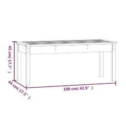 VidaXL - Tuinbank - Zwart - Grenenhout - 109 X 44 X 45 Cm -VIDAXL Winkel 76607f2ae3274f77b28fa5a49bdd59b5