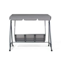 Beliani Schommelbank BOGART - Grijs Polyester -VIDAXL Winkel 766606de8d9a4888bd8ec4ce5d60903b