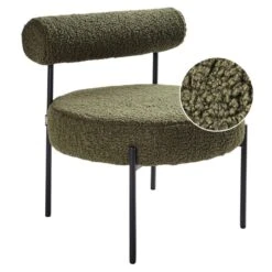 ALPHA - Fauteuil - Groen - Bouclé -VIDAXL Winkel 76875c55d5ce4a37abc095cf2299f7b6