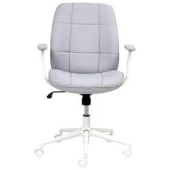 CARLTON - Bureaustoel - Grijs - Stof -VIDAXL Winkel 76b7641de89a4da093a7d58e9212b13a