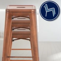 CLP Barkruk Joshua Natura Frame - Metaal - Koper -VIDAXL Winkel 772f8e4b251046758a800604610c2d52