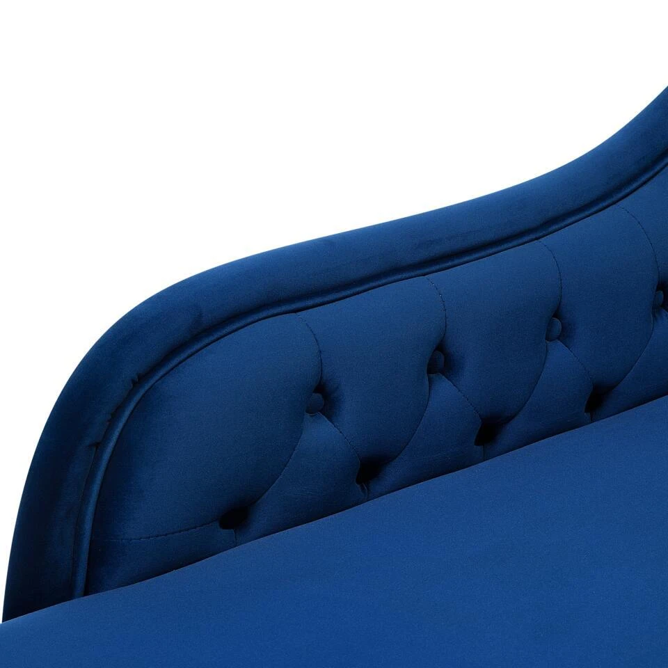 NIMES - Chaise Longue - Blauw - Rechterzijde - Fluweel 10 NIMES - Chaise Longue - Blauw - Rechterzijde - Fluweel - Afbeelding 10