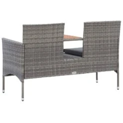VidaXL Tuinbank 2-zits Met Tafeltje 143 Cm Poly Rattan Grijs -VIDAXL Winkel 7799818a98ab4446a7d20935e3997dc7