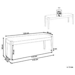 ELYRIA - Bankje - Grijs - Polyester -VIDAXL Winkel 77e11e9ba216472989c0411b57de8731